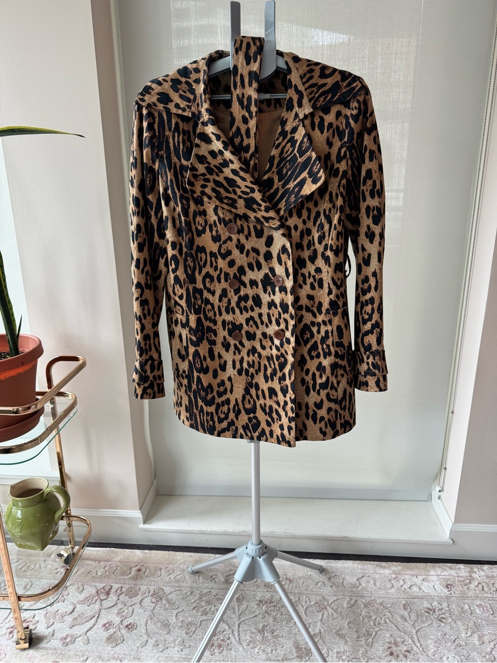 Sunny Leigh Girls Leopard Print Dress Brown and Black